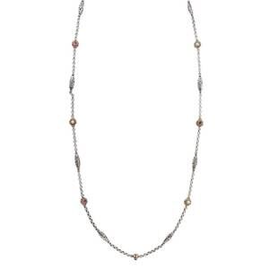 NEW KONSTANTINO women's pink tourmaline necklace in silver